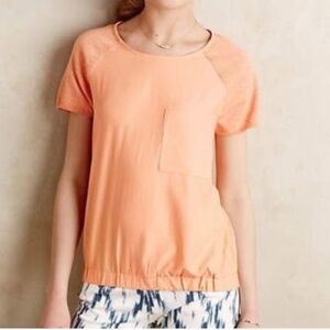 MOTH Peach Banded Sweater Shirt